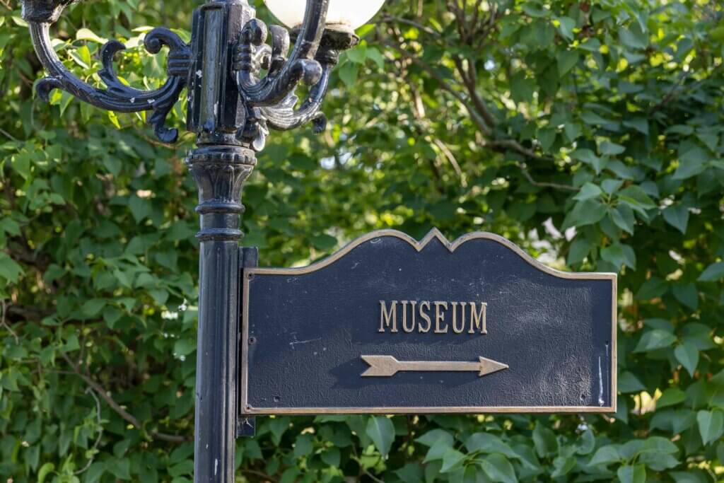 103rd O.V.I. signage pointing to the museum